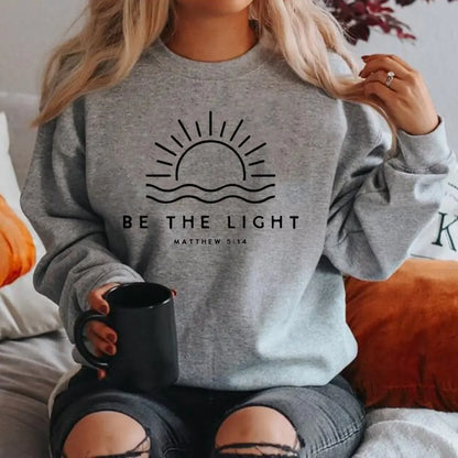 "Be The Light" Christian Sweatshirt | Faith Restored