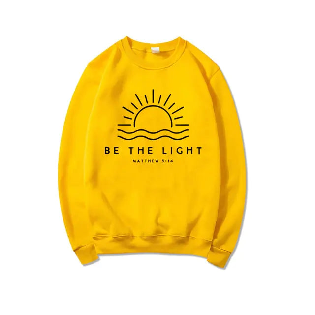 "Be The Light" Christian Sweatshirt | Faith Restored