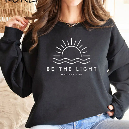 "Be The Light" Christian Sweatshirt | Faith Restored