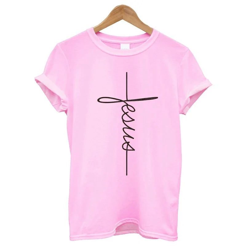 Christian Cross Print Tops for Women | Faith Restored