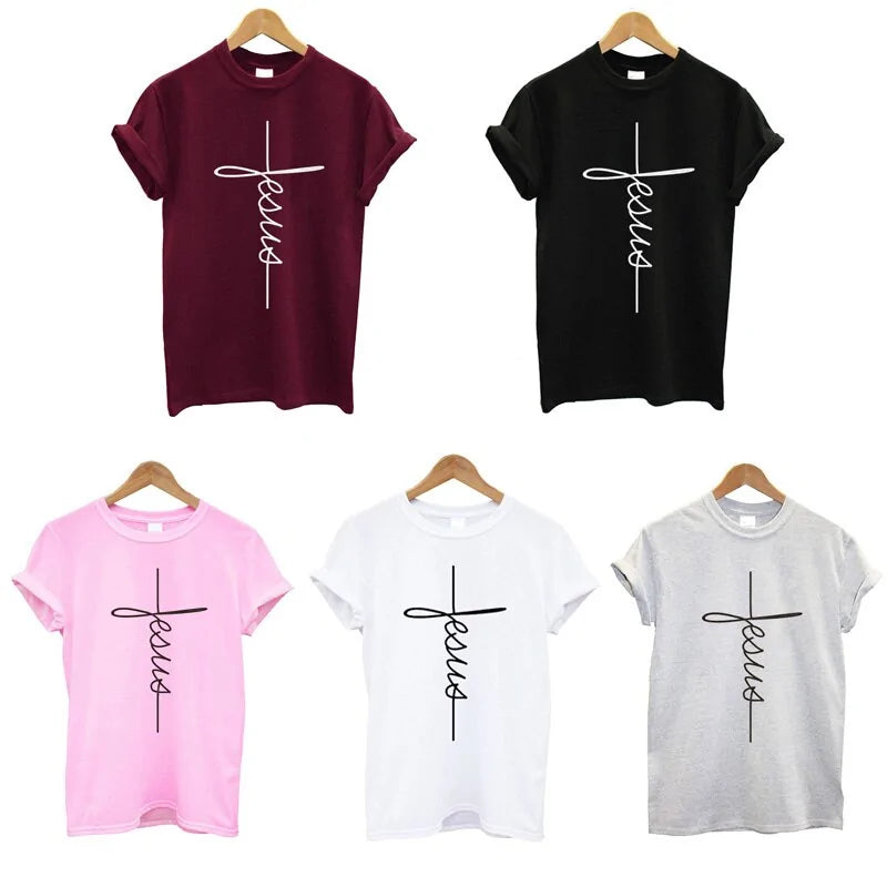 Christian Cross Print Tops for Women | Faith Restored