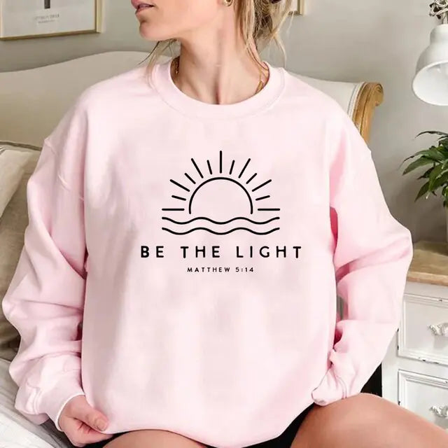 "Be The Light" Christian Sweatshirt | Faith Restored